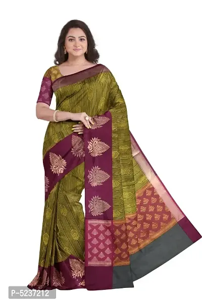 Beautiful Art Silk Saree with Blouse piece