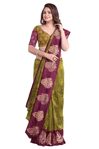 Beautiful Art Silk Saree with Blouse piece-thumb1