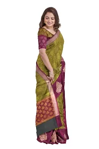 Beautiful Art Silk Saree with Blouse piece-thumb2