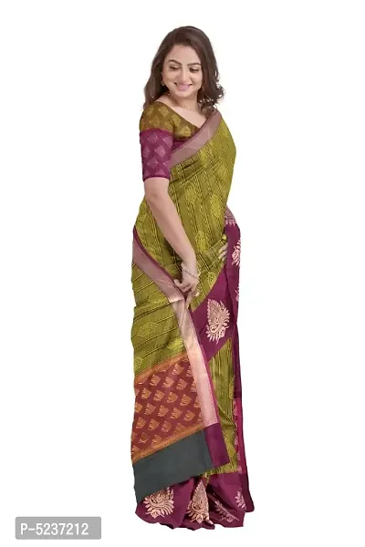 Beautiful Art Silk Saree with Blouse piece-thumb3