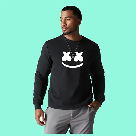 Trendy Blend Self Pattern Sweatshirts For Men