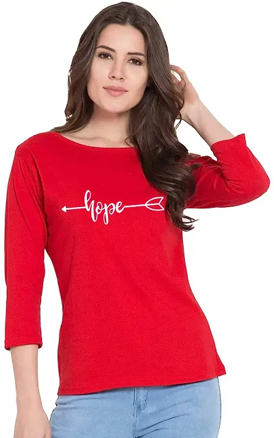 Elegant Blend Full Sleeve Tshirt For Women