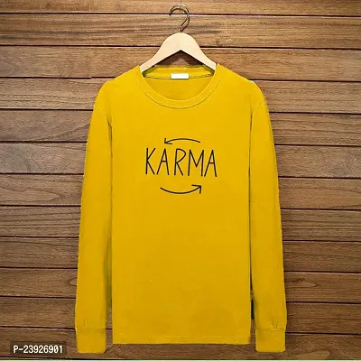 Trendy Yellow Cotton Blend Self Pattern Sweatshirts For Women-thumb0