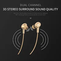 MASTERGOGO STEREO-N31 40 Hours non-stop battery backup Latest unique Premium Design light Weight High Quality Wireless Neckband with mic Bluetooth Headphones  Earphones (GOLDEN)-thumb1
