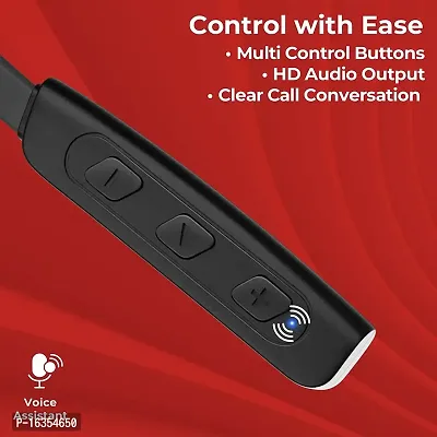 MASTERGOGO SURROUND-500 Neckband hi-bass Wireless Bluetooth headphone Bluetooth Headset (BLACK)-thumb3