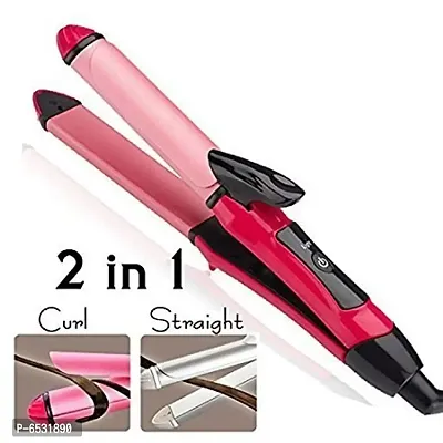 TRENDY NOV 2 in 1 Hair Straightener and Curler with Ceramic Plate-thumb0
