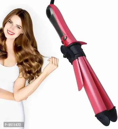 NHC 2009 2 in 1 Hair Straightener and Curler (Pink)(Straightenercurler for women  men)-thumb0