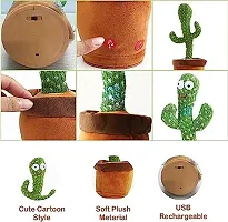 USB Charging Dancing Cactus Talking Toy for Baby. Lighting, Dancing, Wriggle  Singing Recording, Smart Cactus musical Tree toy for Kids, Entertaining Speaking Toys for Children (Talking Cactus Toy)-thumb3