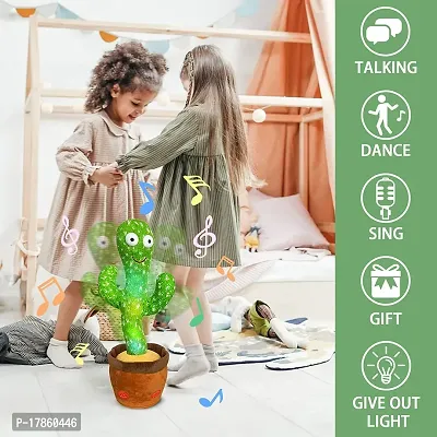 Talking Toy for Baby. Lighting, Dancing, Wriggle  Singing Recording, Smart Cactus musical Tree toy for Kids, Entertaining Speaking Toys for Children (Talking Cactus Toy)-thumb3