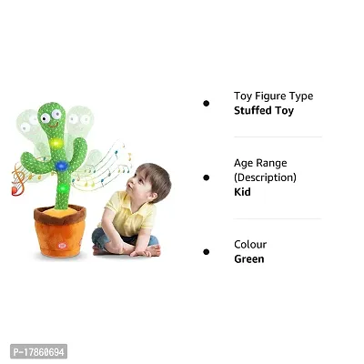 Electronic Recorder  Repeating Dancing Cactus Toy with LED Light (Green)-thumb4