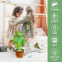 Electronic Recorder  Repeating Dancing Cactus Toy with LED Light (Green)-thumb4