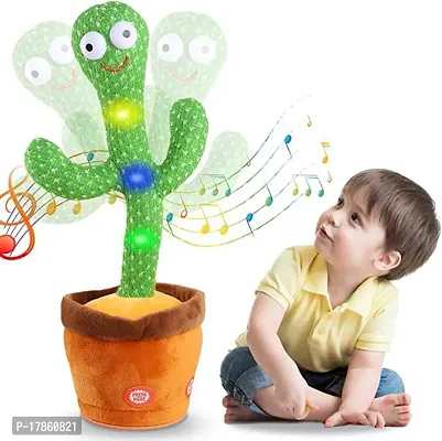 Dancing Cactus Talking Toy, Cactus Plush Toy  (Green)-thumb0