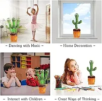 Rechargeable Dancing Cactus Talking Toys for Kids, Best Birthday Gift for Kids, Dancing, Singing and Voice Repeating Toy-thumb2