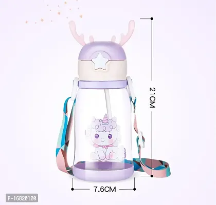 KITVERSE BPA Free Cartoon Designed Plastic Sipper Water Bottle for Kids and Toddlers, 600ml, 1 Piece-thumb3