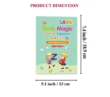 Child Toys Magic Practice Copy Book 4 Books and 10 Refills Number Drawing Alphabet Books (Magic Book)-thumb3