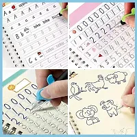 Sank Magic Practice Copybook (4 Books,10 Refill), Number Tracing Book for Preschoolers with Pen, Magic Calligraphy Copybook Set Practical Reusable Writing Tool Simple Hand Lettering-thumb1