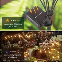 Solar Light Outdoor Waterproof, 8 led Fairy Firefly Lamp for Home Decor,Garden,Landscape, Pathway,Ground Patio and Balcony Decoration (Warm White Pack of 2)-thumb2