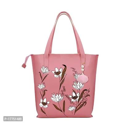 MIAMI TRADERS Stylish Pink PU Handheld Bag Handbags For Girls and Women Free Size