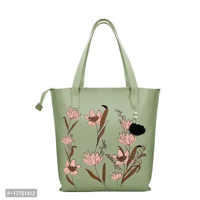 MIAMI TRADERS Stylish Light Green PU Handheld Bag Handbags For Girls and Women Free Size