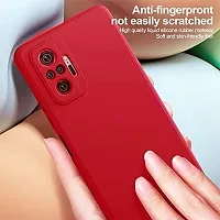 XTRABUY Back Cover for Redmi Note 10 Pro/Note 10 Pro Max (Liquid Silicone / Red )-thumb1