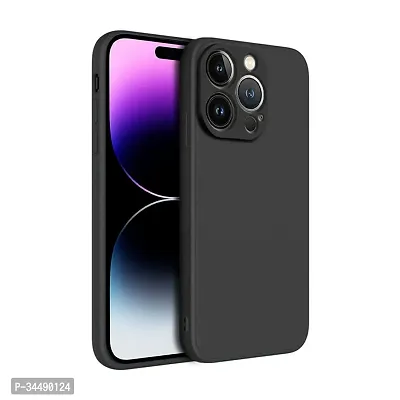 XTRABUY Back Case Cover for iPhone 14 Pro Back Cover Case Camera Protection Soft Liquid Silicone Protective Back Cover Designed for iPhone 14 Pro Black-thumb0