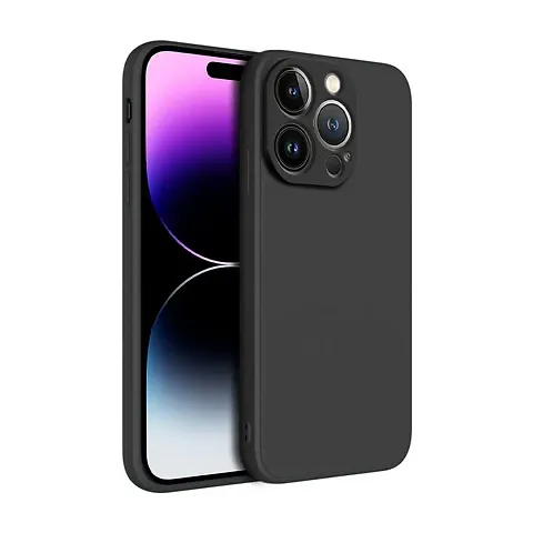 XTRABUY Back Case Cover for iPhone 14 Pro Back Cover Case Camera Protection Soft Liquid Silicone Protective Back Cover Designed for iPhone 14 Pro Black