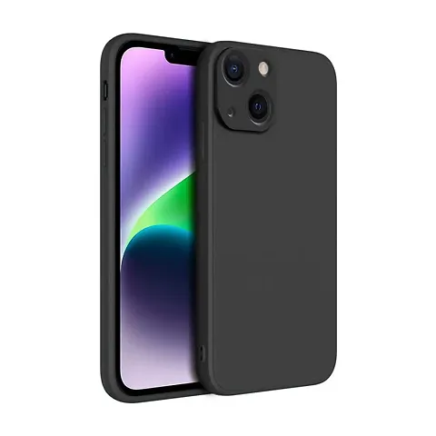 XTRABUY Back Case Cover for iPhone 14 Plus Back Cover Case Camera Protection Soft Liquid Silicone Protective Back Cover Designed for iPhone 14 Plus Black