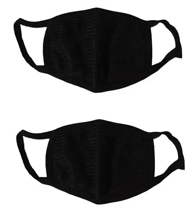 Cotton Reusable Unisex Black Mask Combo