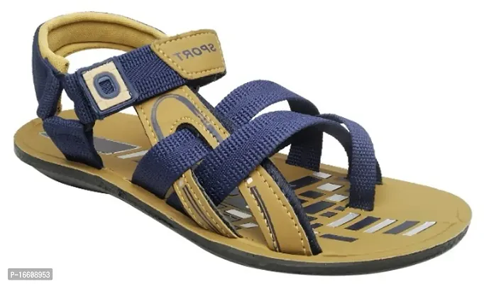 Genial Stylish Multicolor Synthetic Leather Casual Sandals For Men-thumb0