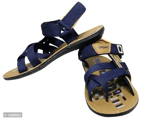 Genial Stylish Multicolor Synthetic Leather Casual Sandals For Men-thumb2