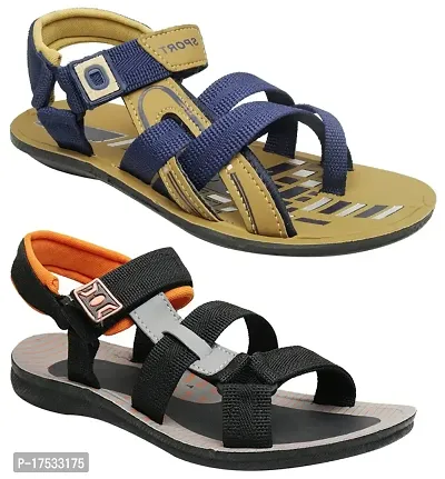 Buy SFR Combo Pack of 2 Sporty Smart Looks Casuals Black Color Sandals For  Men Online at Best Prices in India - JioMart.