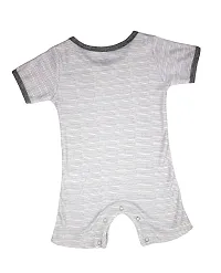 Cute Cotton Grey Striped New Born Baby Rompers For Boys-thumb2