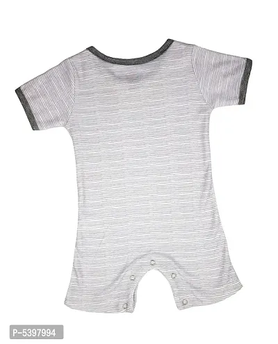 Cute Cotton Grey Striped New Born Baby Rompers For Boys-thumb3