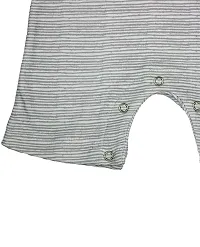 Cute Cotton Grey Striped New Born Baby Rompers For Boys-thumb3