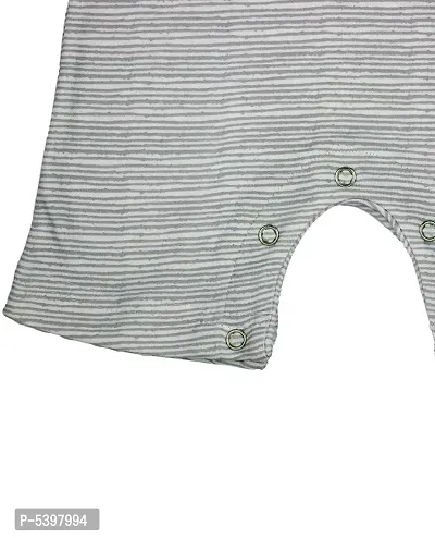 Cute Cotton Grey Striped New Born Baby Rompers For Boys-thumb4