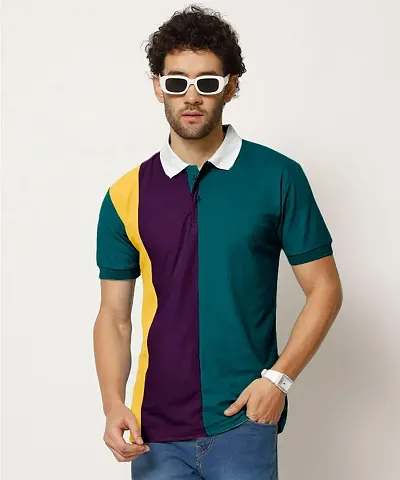 Elegant Colourblocked Polos For Men And Boys