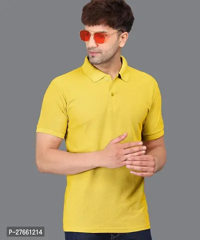 Elegant Cotton Solid Polos For Men And Boys-thumb0