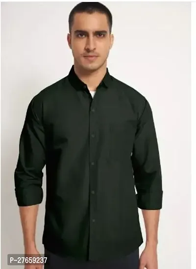 Elegant Cotton Solid Long Sleeves Casual Shirts For Men