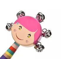nbsp;Colorful Wooden Baby Rattle Toy Round Face Toys for Infants, Babies | Musical Instruments | Combo Pack Of 2-thumb2