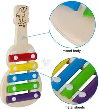 Xylophone Guitar Wooden (5 Nodes) Kids First Musical Sound Instrument Toy Babies Toddlers 6 Months Pack of 1-thumb2