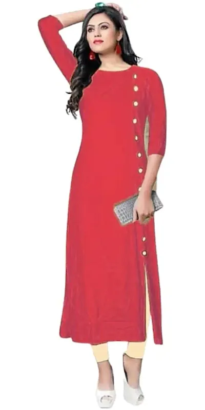 Side Buttoned Rayon Kurti