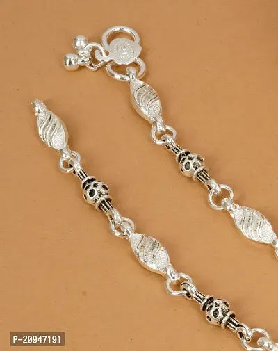 Traditional payal Girls and Women Silver Plating White Metal Payal Alloy Anklet Alloy Anklet-thumb3