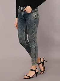 Blue Trend Ravishing Women Jeans || Embellished || Grey-thumb1