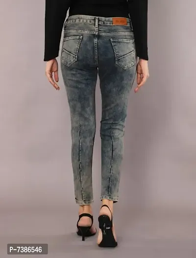 Blue Trend Ravishing Women Jeans || Embellished || Grey-thumb3