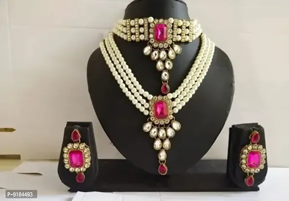 Stylish Brass Jewellery Set For Women And Girls-thumb0