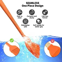 NASIR's Silicone Big Size Spatula + Brush set Heat Resistant Flexible Spatula 450F with Stainless Steel Core - FDA Grade Premium Kitchen Utensils with Good Grip 27 cm,1 x Spatula and 1 x Baking Brush (Random Color)-thumb4