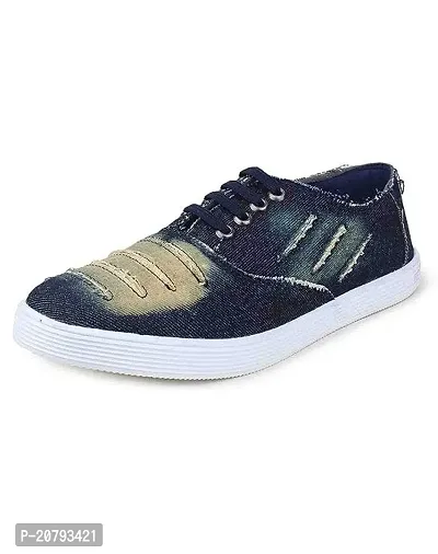 Comfortable Multicoloured Canvas Sneakers For Men-thumb0