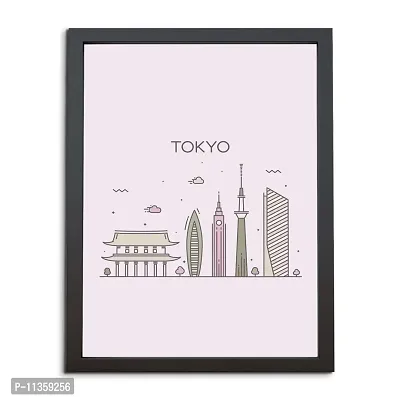 TheKarkhana- ""TOKYO"" Illustration Vector Art Frame for Home, Living Room, Bedroom, Kitchen and Office Wall Decor (22 x 32 cm ) (Without Glass)