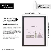TheKarkhana- ""VENICE"" Illustration Art Frame for Home, Living Room, Bedroom, Kitchen and Office Wall Decor (22 x 32 cm ) (Without Glass)-thumb2