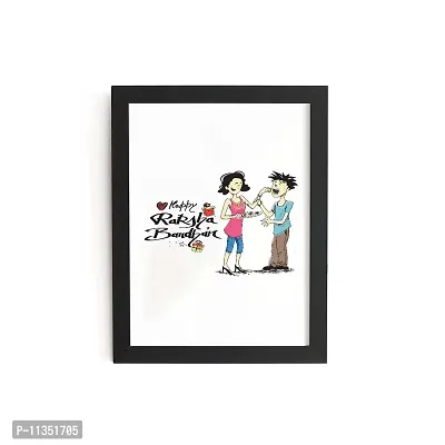 TheKarkhana Brother-Sister Love Quote Frame ""There's no butter friend that a sister"" for Home and Wall Decor Rakhi Gift (23.5 x 33.5 cm) (With Glass)